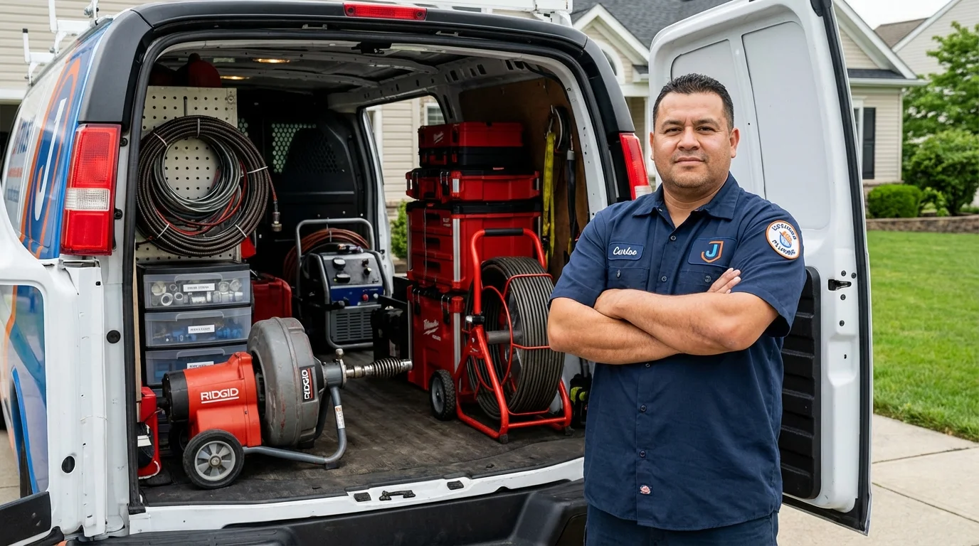 Professional drain cleaning equipment and Johns Plumbing LLC plumber in Lihue