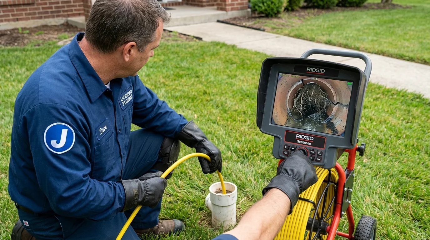 Sewer camera inspection being performed by Johns Plumbing LLC in Lihue